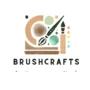 Logo artistique avec pinceau et couleurs.