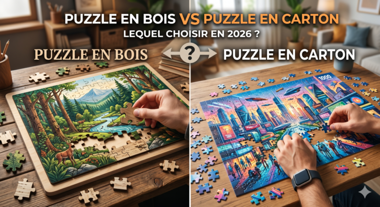 puzzles en bois ou carton.