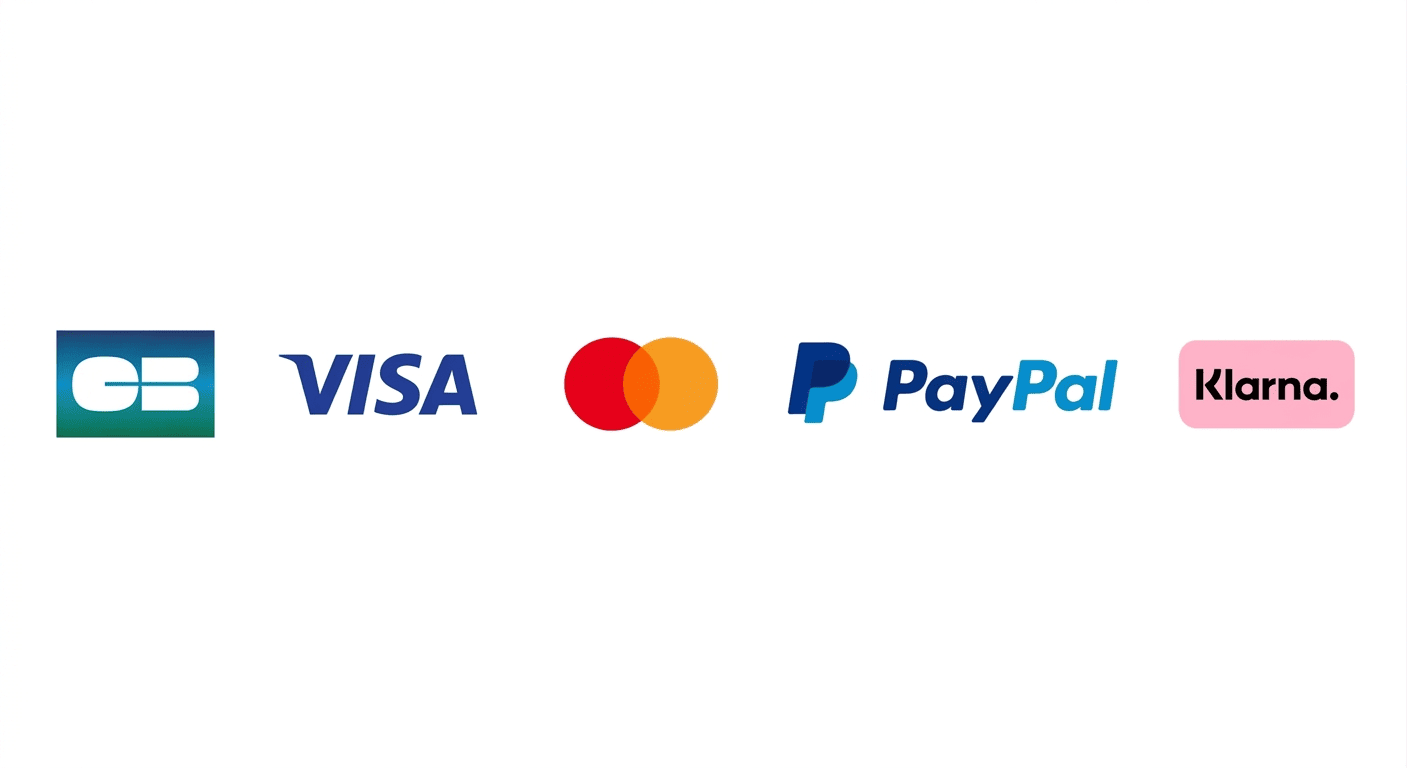 Moyens de paiement acceptés : CB, Visa, Mastercard, PayPal, Klarna